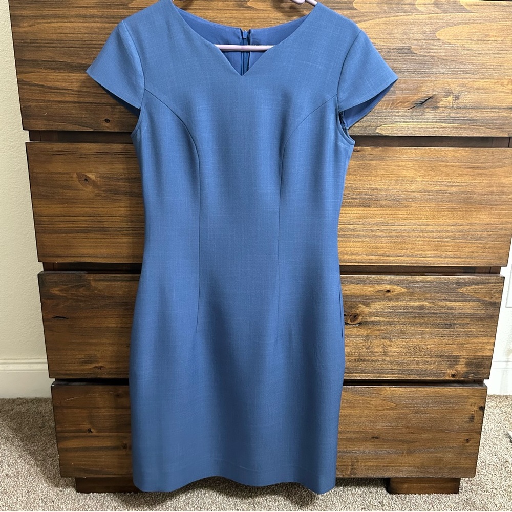 Blue Work Dress (Suit Material)